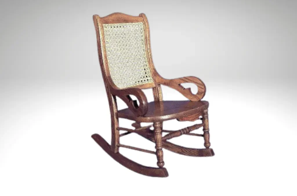 Child’s Solid Seat, Cane Back Rocker