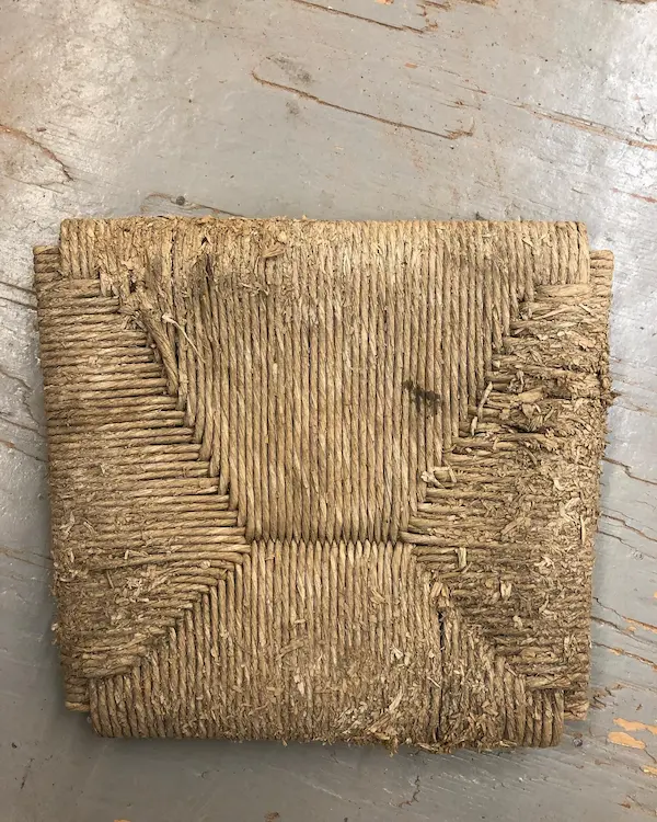 Sear Weaving Before Schanz Furniture & Refinishing Seat Weaving Before
