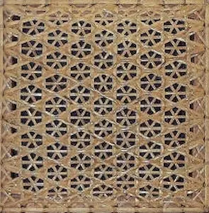 Spider web pattern seat weaving