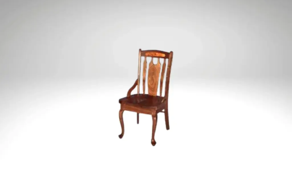 Queen Anne Lumbar Chair with Burl