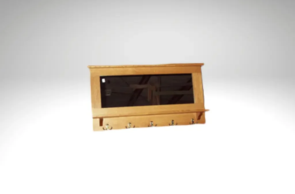 Horizontal Mirror with Hooks
